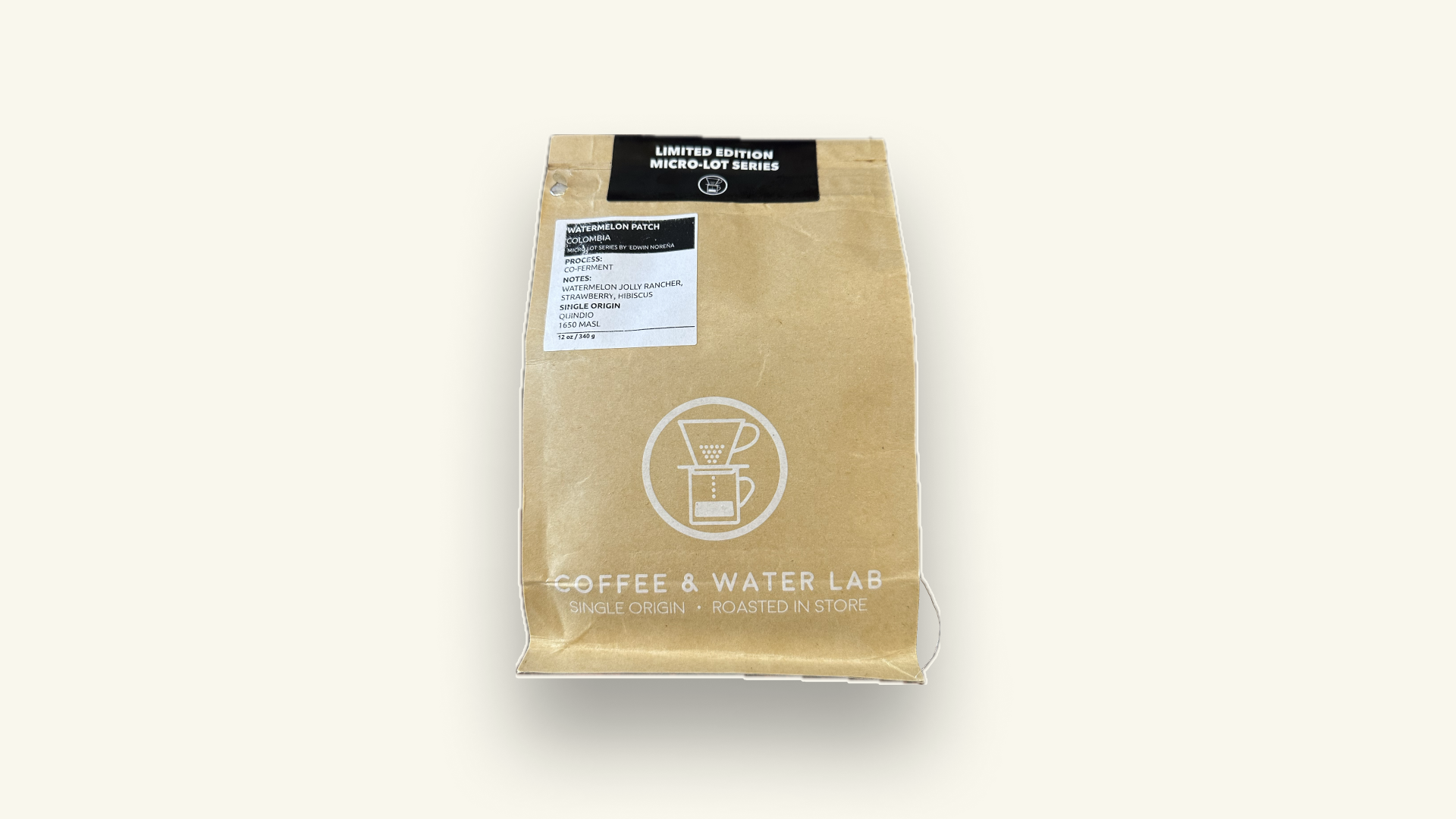 Coffee bag for Watermelon Patch Colombian coffee by Coffee & Water Lab