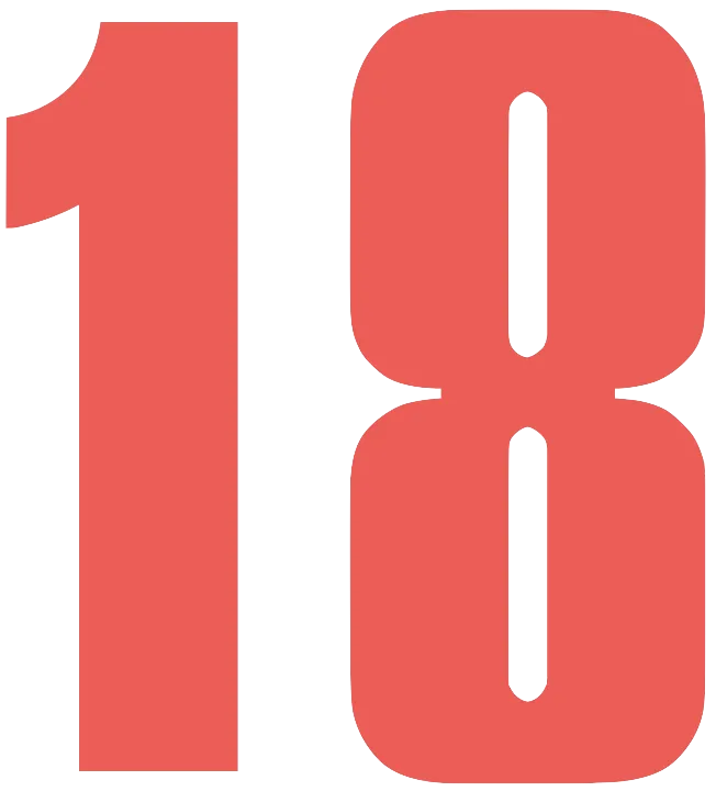 An image showing the number 18