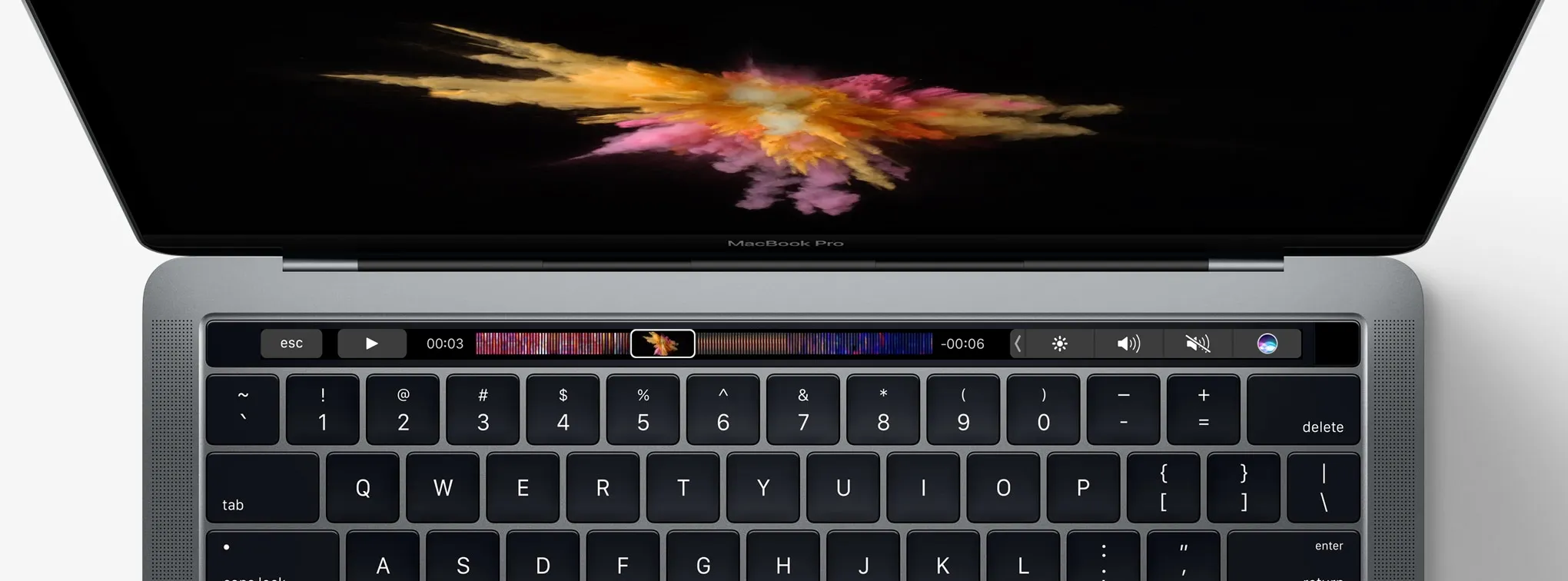 A Macbook Pro with Touch Bar